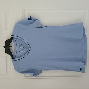 Irideon v-neck ribbed shirt, large